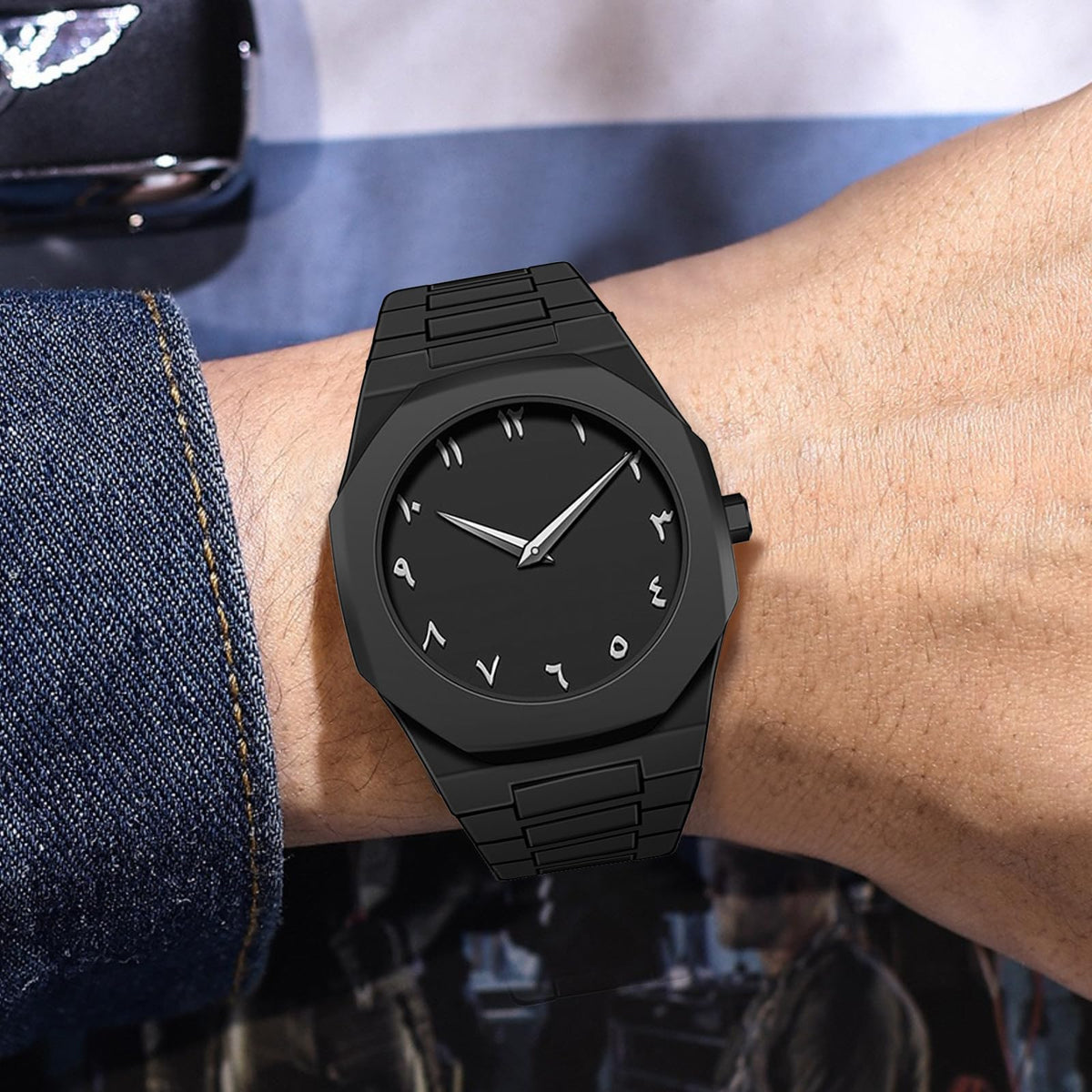 FANMIS Men's Anime-Inspired Fashion Sketch Wristwatch Minimalist Creative Wormhole Design Stylish and Durable Timepiece for Men's Sports Watch