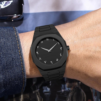 FANMIS Men's Anime-Inspired Fashion Sketch Wristwatch Minimalist Creative Wormhole Design Stylish and Durable Timepiece for Men's Sports Watch