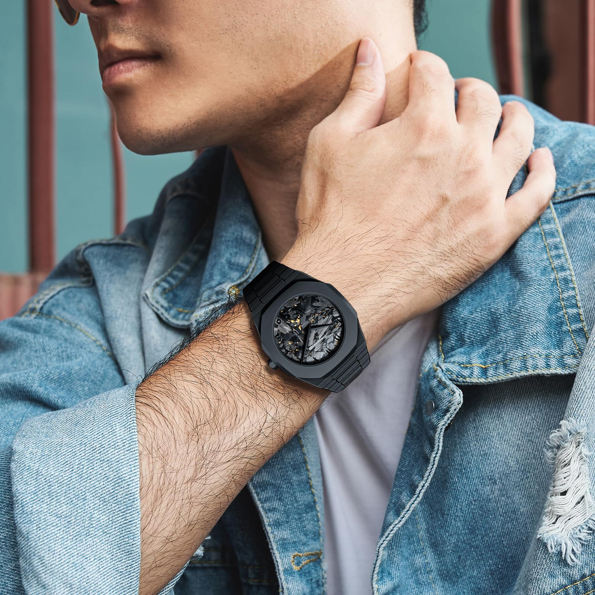 FANMIS Men's Anime-Inspired Fashion Sketch Wristwatch Minimalist Creative Wormhole Design Stylish and Durable Timepiece for Men's Sports Watch